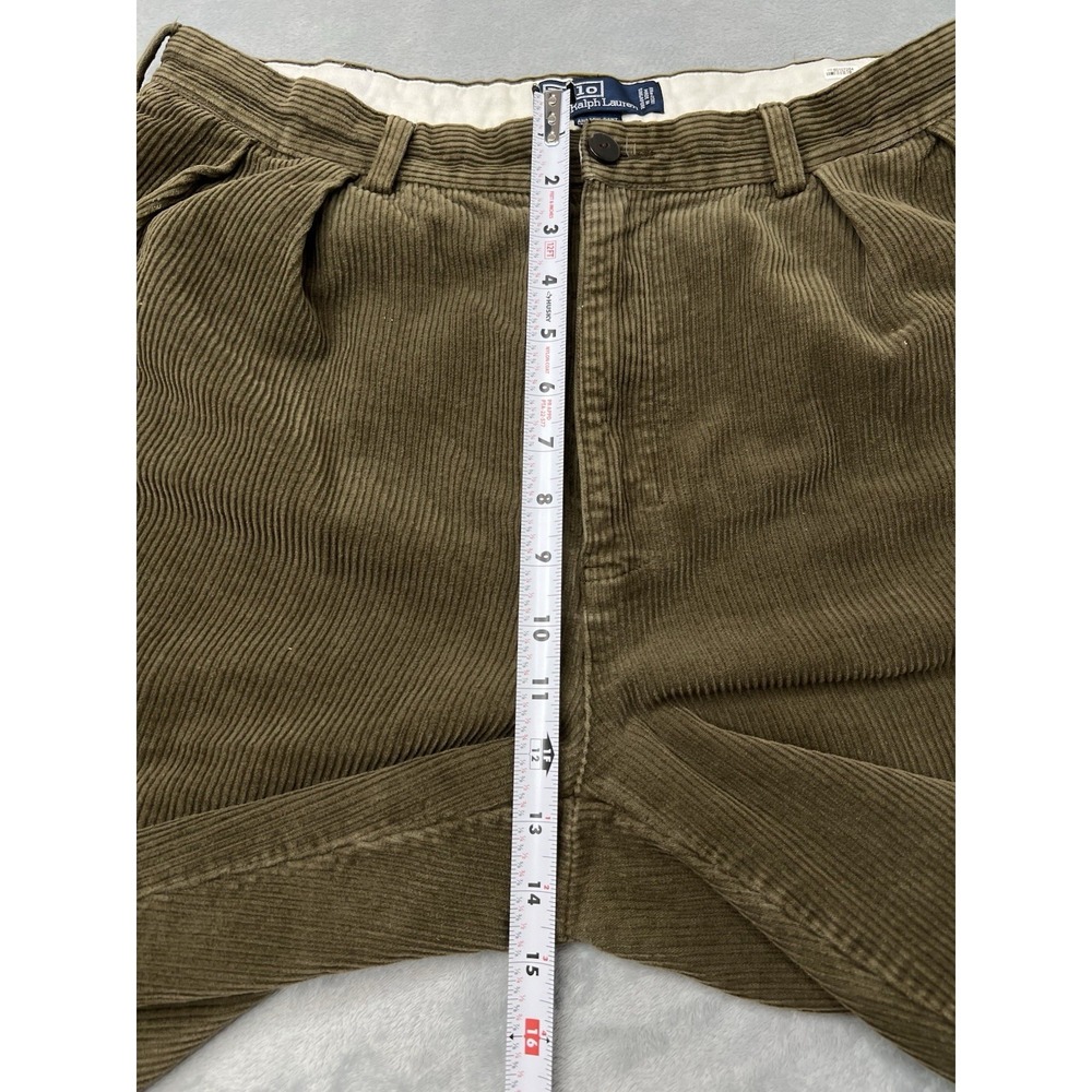 Polo Ralph Lauren Corduroy Andrew Pants Mens 38x30 Brown Pleated Slacks VTG 90s - Picture 8 of 9